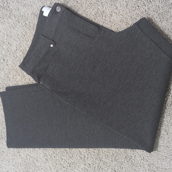 Talbots Gray Ponte Professional Work Pants Straight Leg Size 14 - Picture 10 of 10